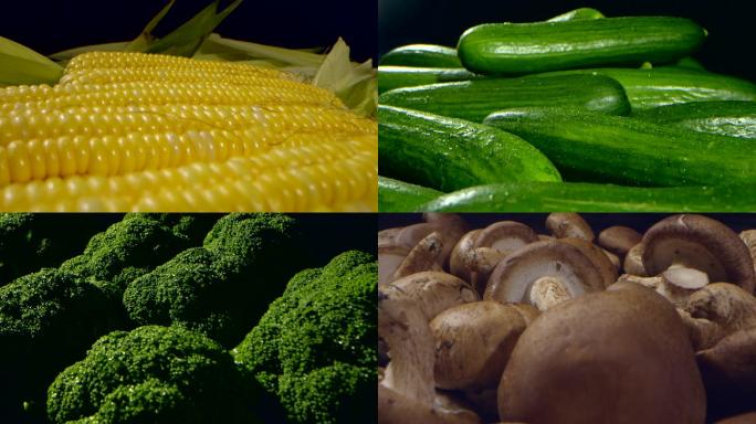 各种蔬菜特写展示高清视频