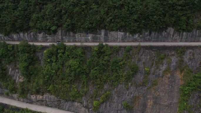 汽车盘山公路航拍高质量