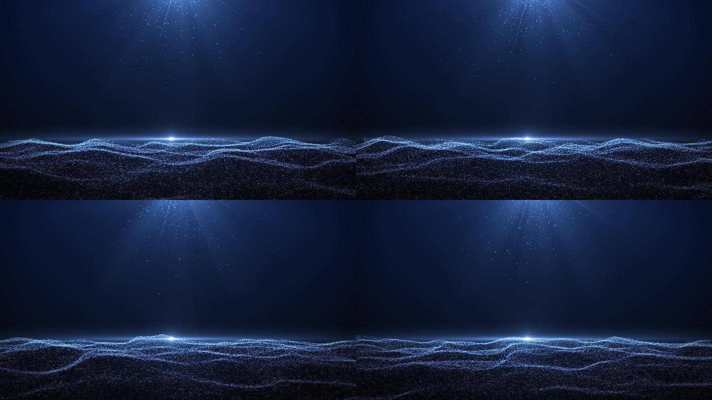 4k海洋蓝色粒子背景AE源文件