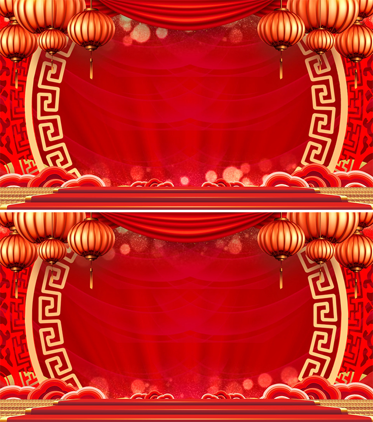 中国风红色喜庆灯笼背景视频
