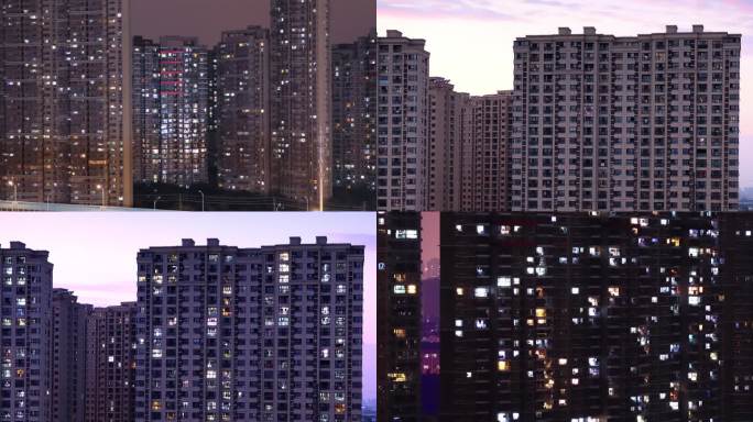 万家灯火夜景延时