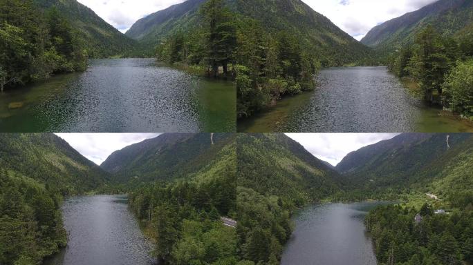 康定绿水青山航拍素材