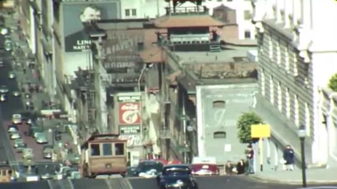 40年代美国街景、电车