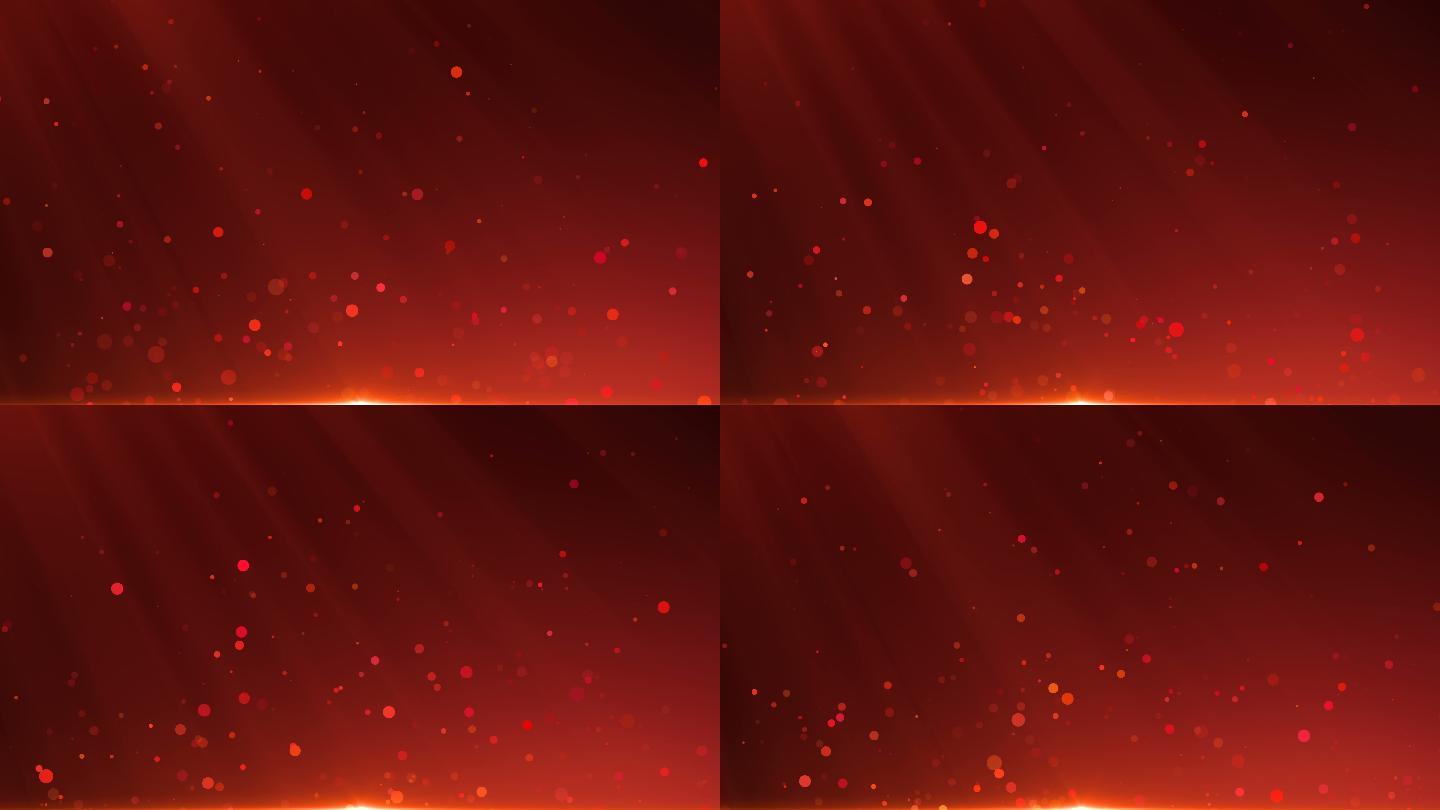 4K红色粒子光斑动态循环背景