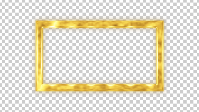 金色边框、无限循环透明图层金属框