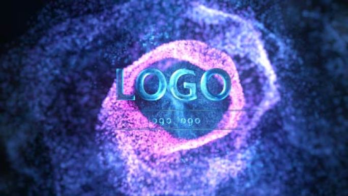 抽象流体涡旋粒子标志LOGO