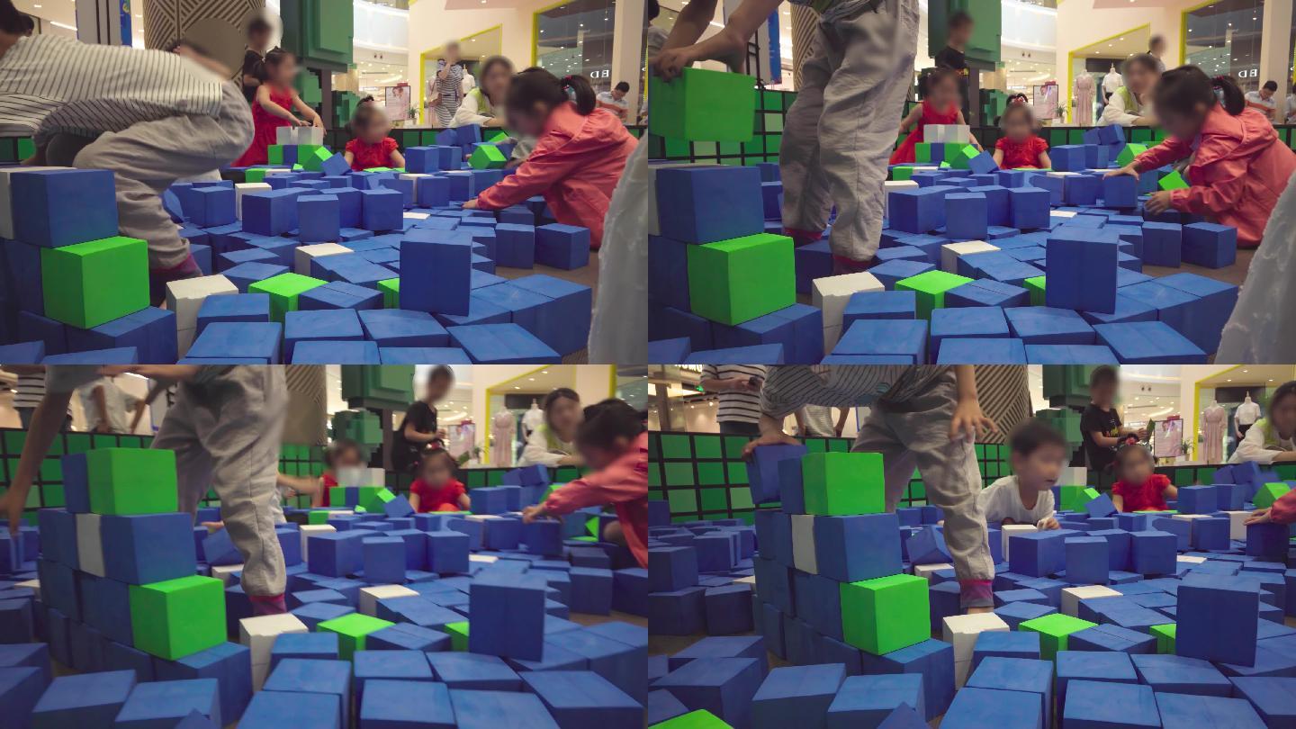 4k原创儿童玩耍堆积木益智游戏实拍
