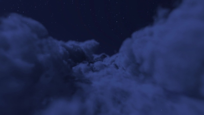 晚上云层穿梭(原创3D)