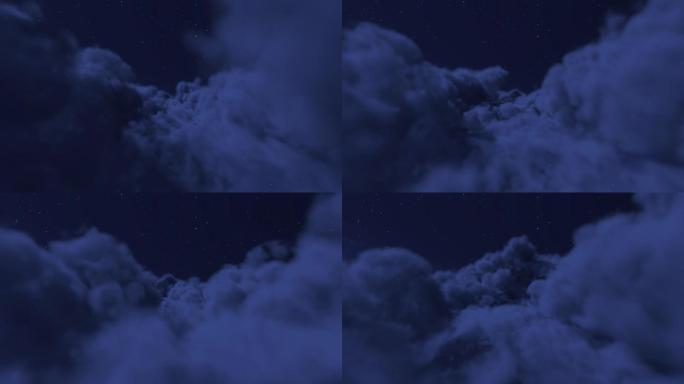 晚上云层穿梭(原创3D)