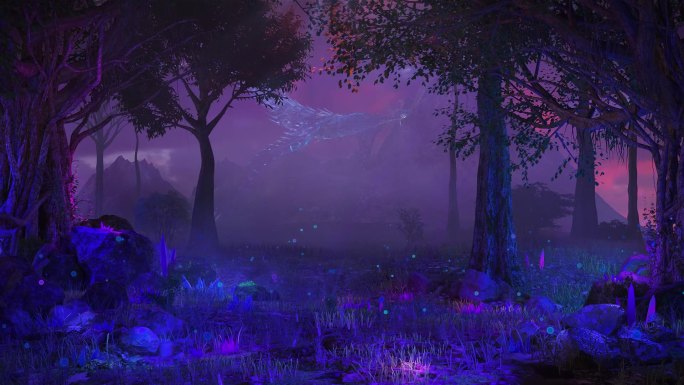 C4D奇幻唯美森林动画