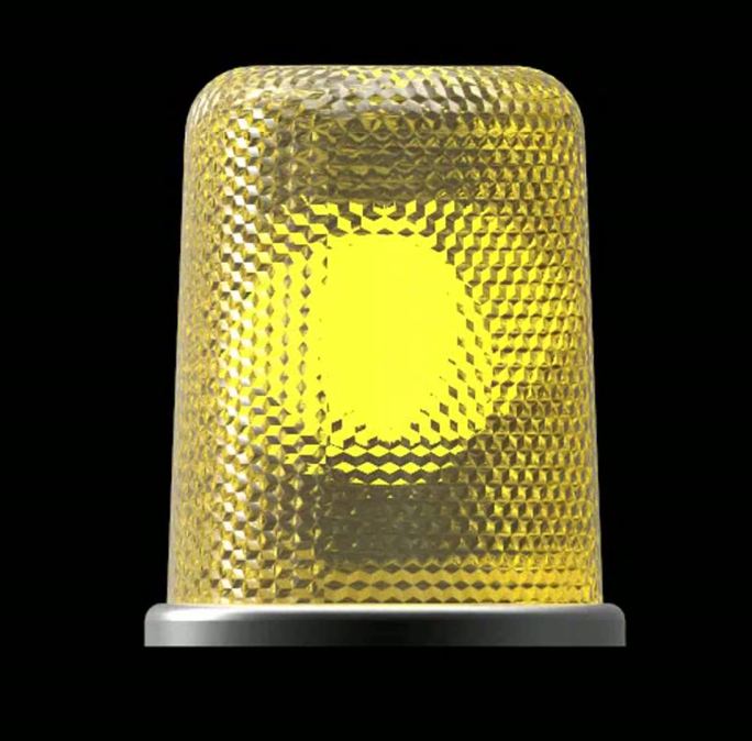 黄色警示灯安全信号灯危险频闪告警灯故障灯