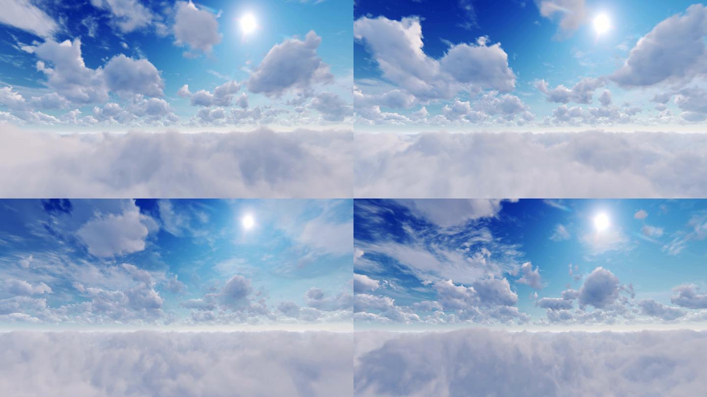 4K原创【可商用】体积云云层云朵云端