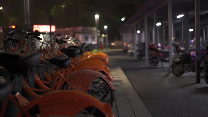 4k原创市民公共自助共享单车实拍视频