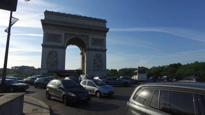巴黎街景凯旋门