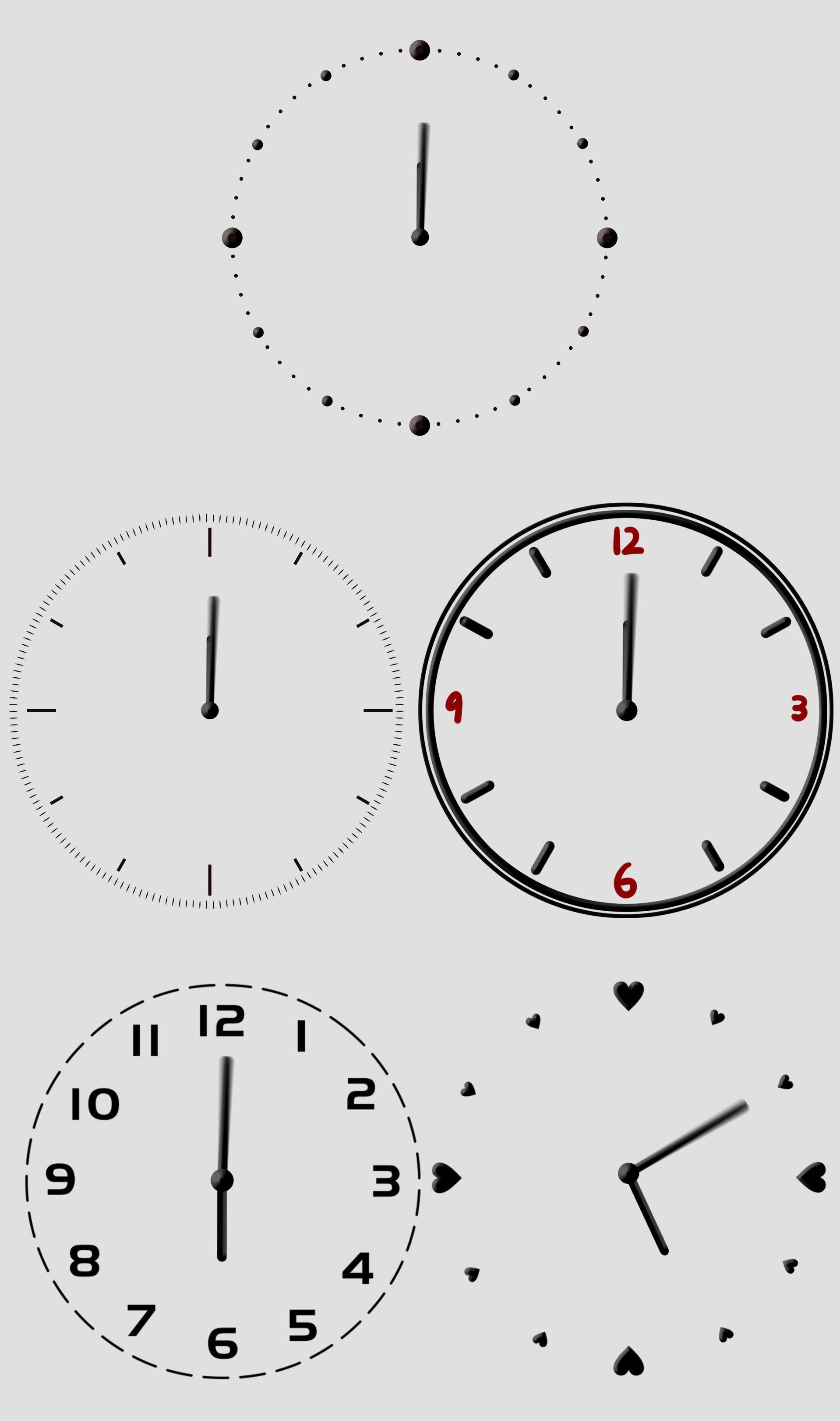 5款4k钟表指针旋转时间动画ae模板