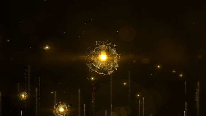 【素材】4K年会大气金色粒子背景视频
