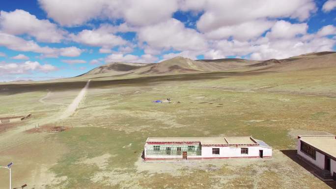 4K西藏农村农舍建筑实拍航拍