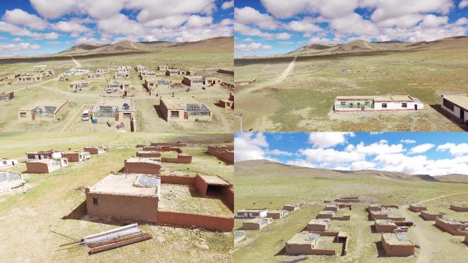 4K西藏农村农舍建筑实拍航拍