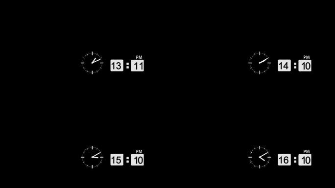 片头时间时钟数字下午时刻走动AE模板