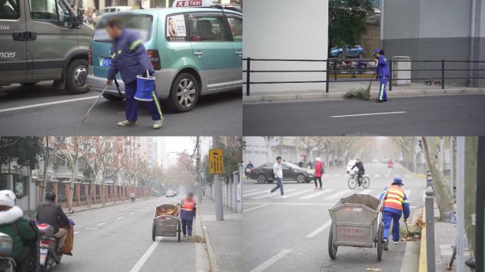 认真负责的环卫工人