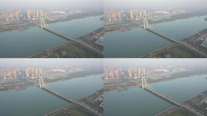 西安浐灞航拍湿地公园