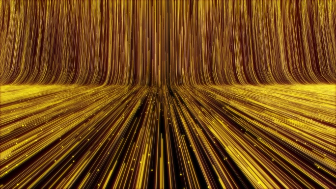 金色巨幕舞台LED瀑布粒子
