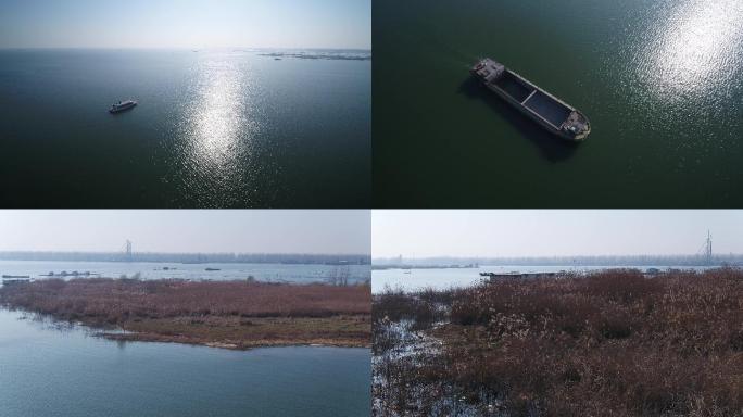 航拍江苏新沂骆马湖湿地