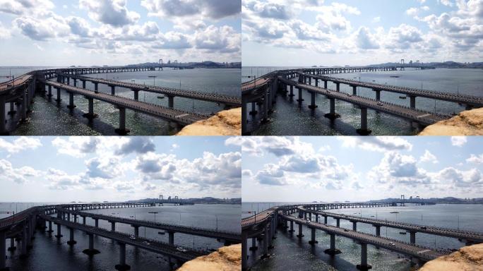 大连跨海大桥延时拍摄云动