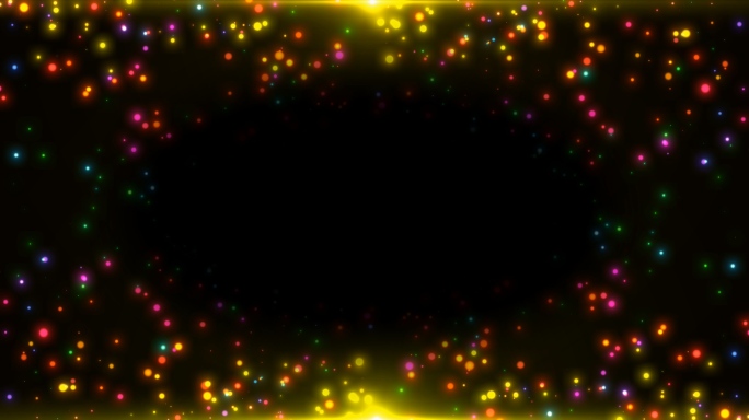 【原创】4K彩色粒子视频边框背景04