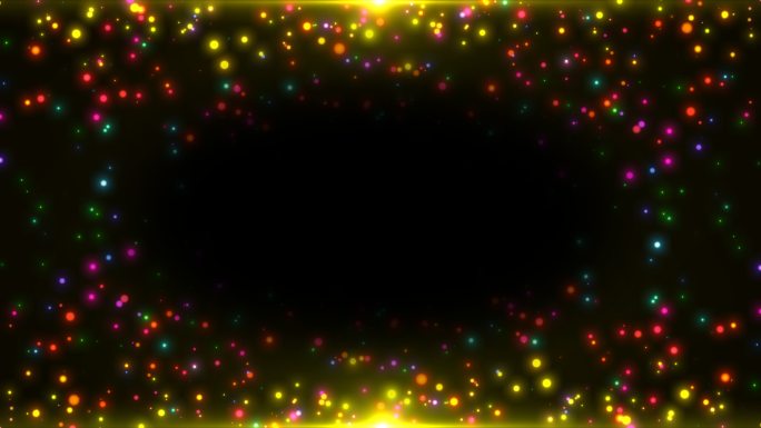 【原创】4K彩色粒子视频边框背景04