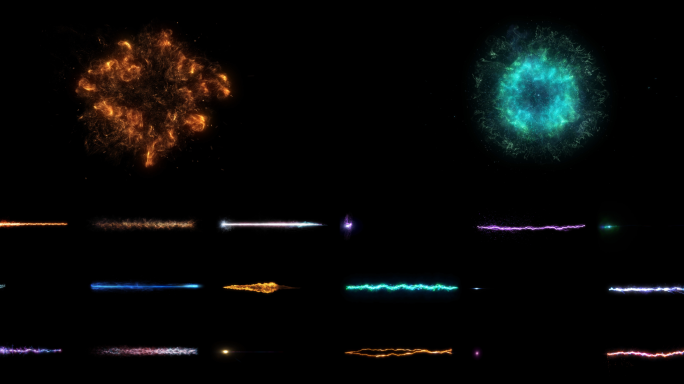 【115组】4K冲击波火焰光线科幻素材包