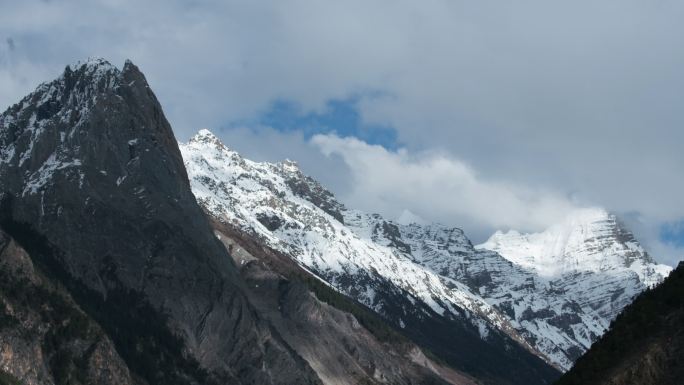 高海拔高原雪域山峰延时