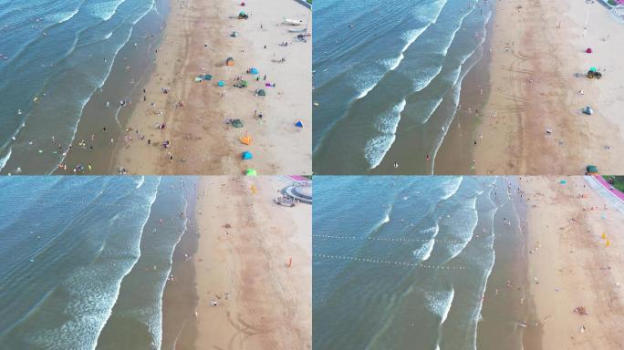 青岛灵山湾海水浴场航拍
