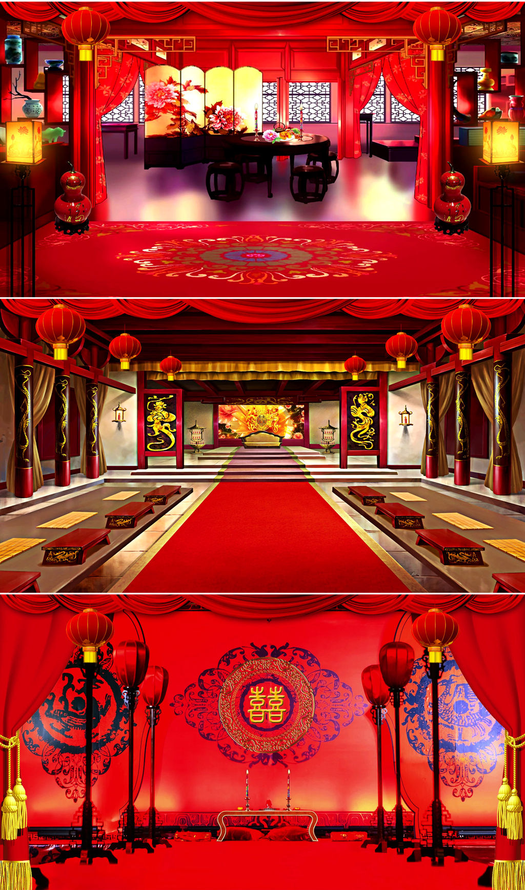 古风汉式婚礼表演场景_1920x1080_高清视频素材下载(编号:4253739)