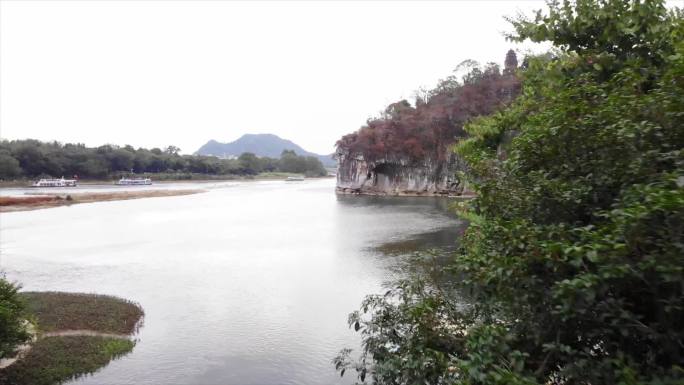 桂林市区风光阳朔风光摄影航拍空镜头