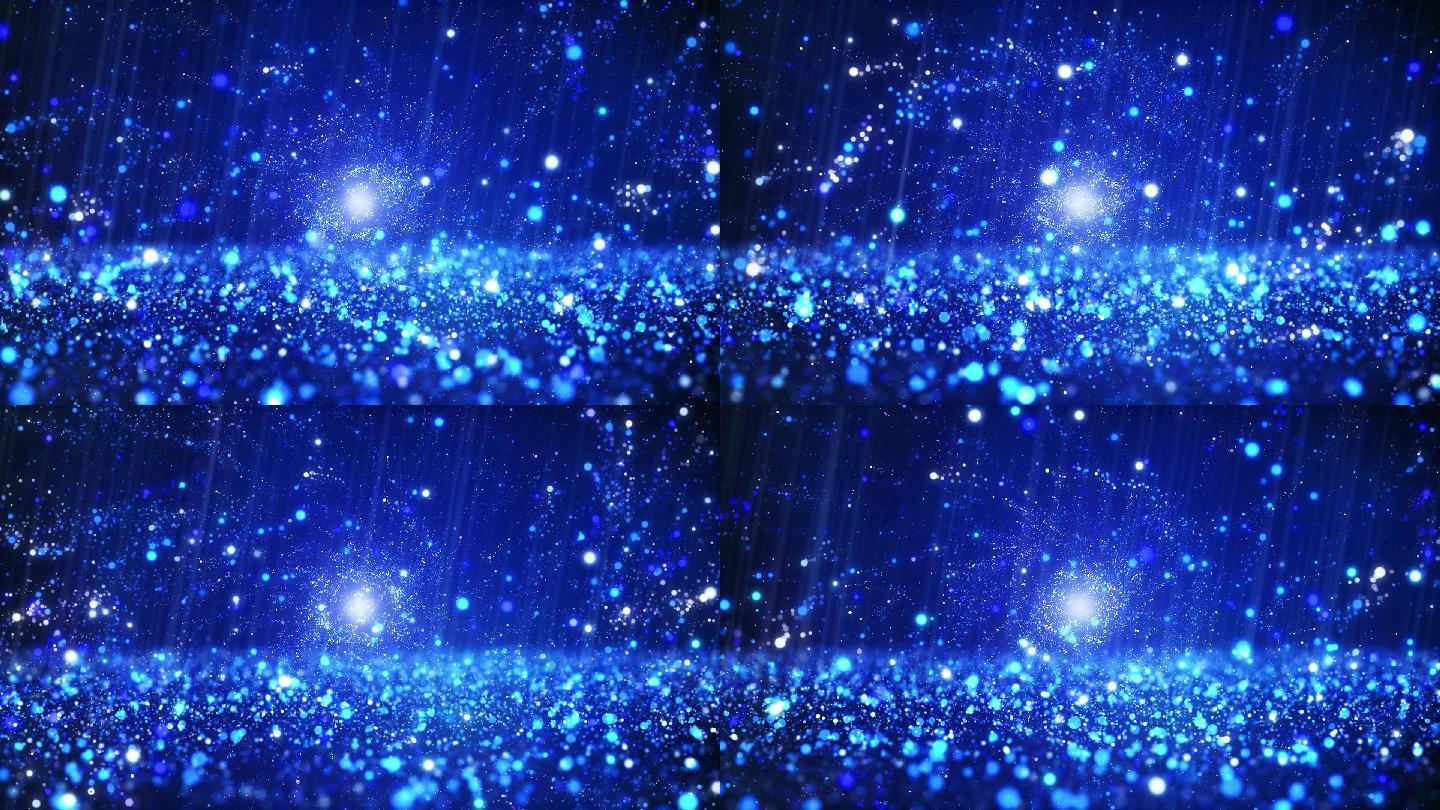 蓝色梦幻粒子星空LED背景