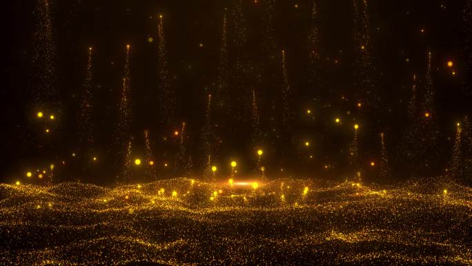 【原创】4K金色唯美粒子舞台背景视频