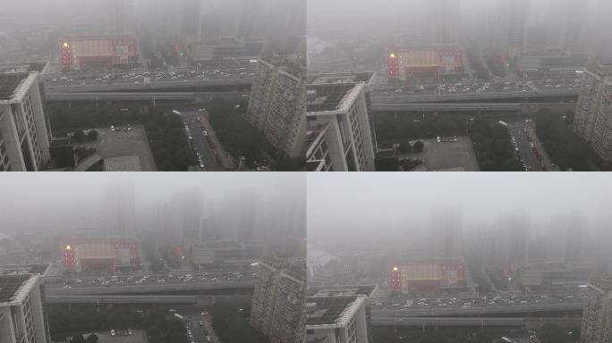 【4K】城市雨雾大雾01