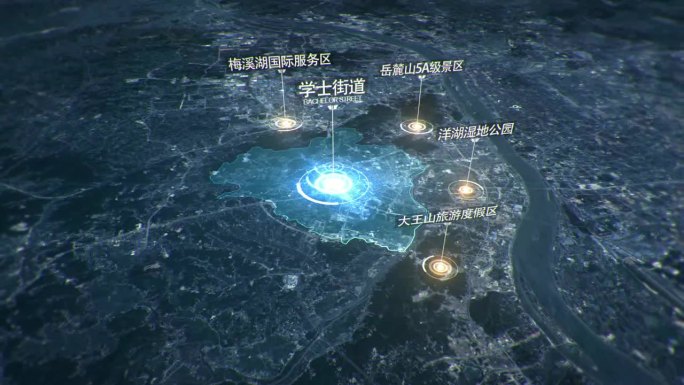 2020年震撼大气科技长沙地图区位公交路