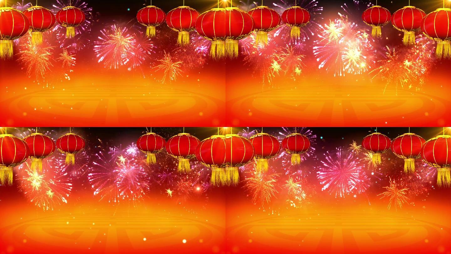 红色新年喜庆舞台背景