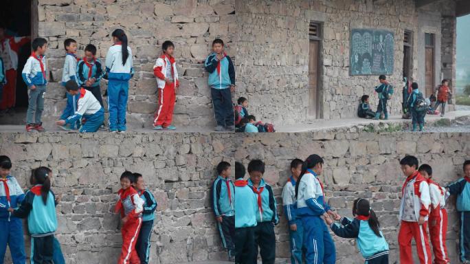小学生视频云南贫困山区石头建的学校学生