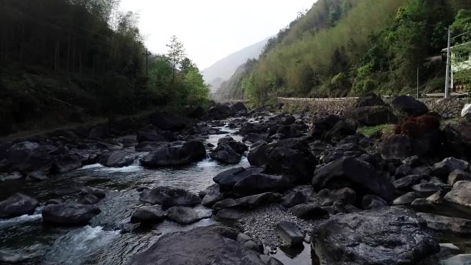 河流河道航拍视频素材