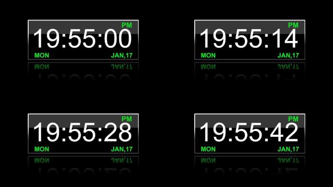 数字时钟动画19点54分