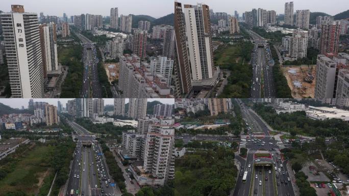 4K-原素材-珠海城市道路空境