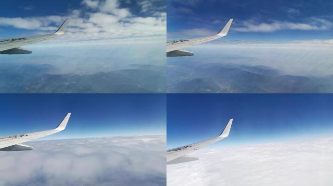 4K南航飞机穿越云层