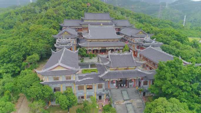 深圳大鹏东山寺高清航拍