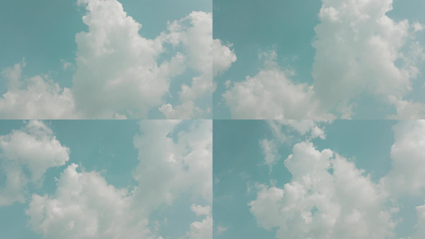 蓝天白云延时好天气空镜