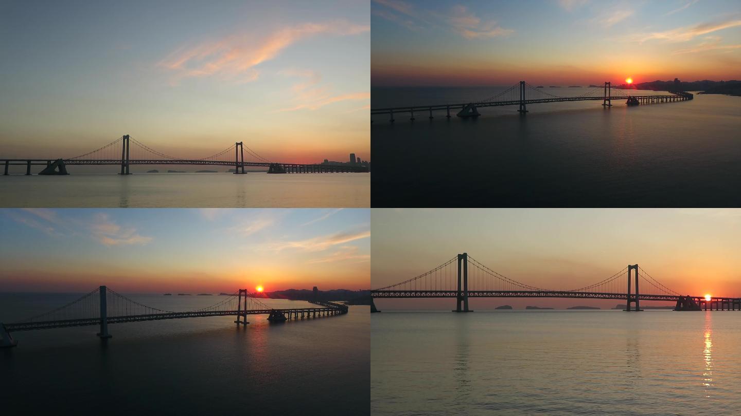 大连跨海大桥日落