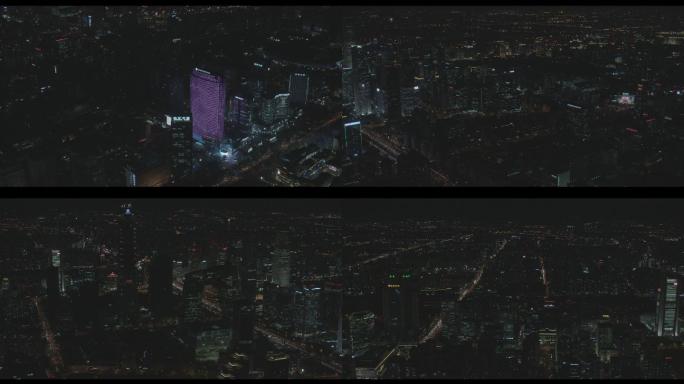 航拍北京夜景