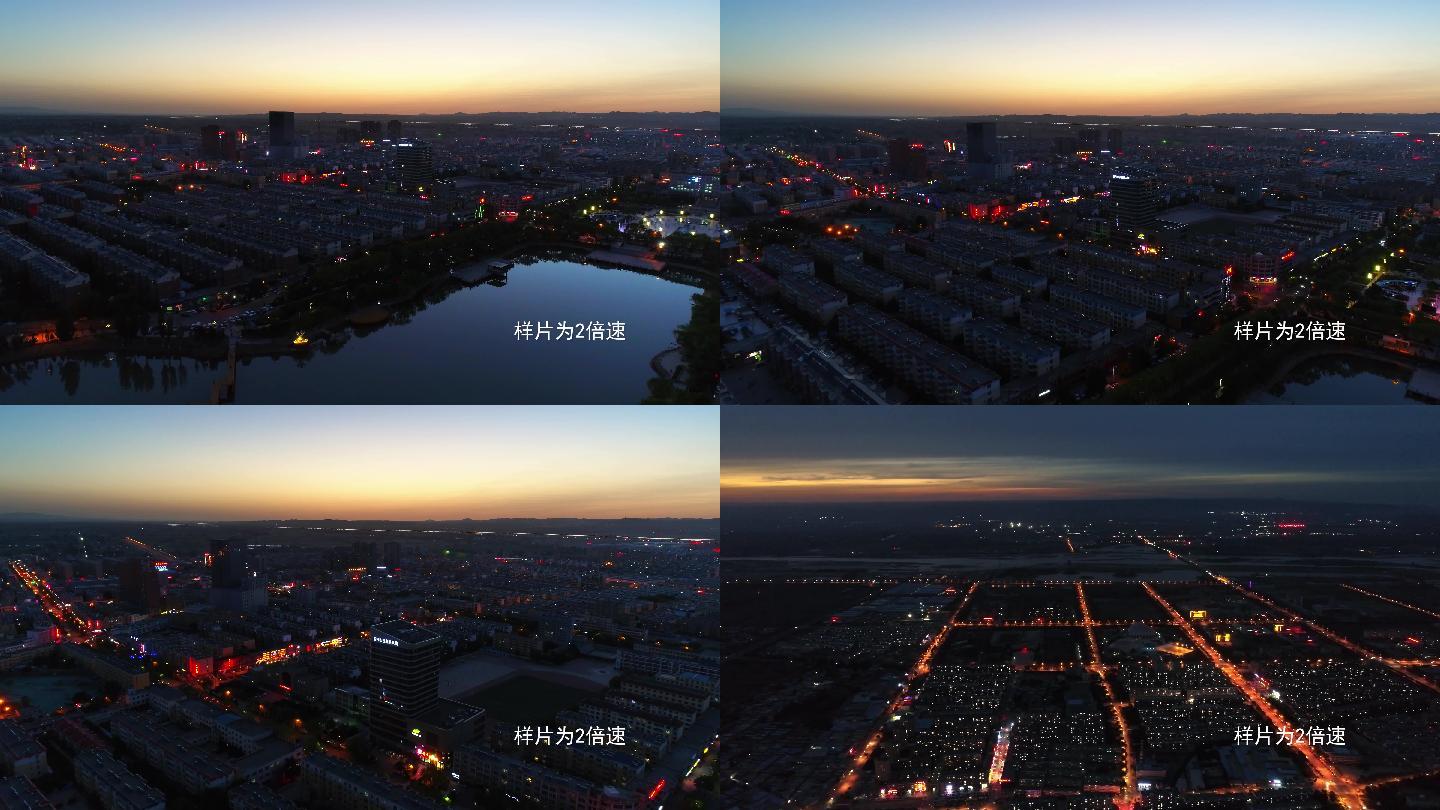 中宁县，航拍夜景